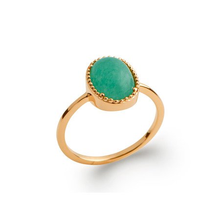BAGUE PL-OR 750 3MIC AVENTURINE