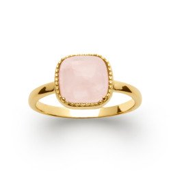 BAGUE PL-OR 750 3MIC QUARTZ ROSE