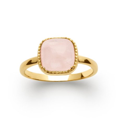 BAGUE PL-OR 750 3MIC QUARTZ ROSE
