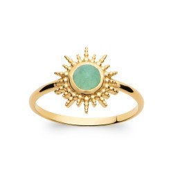 BAGUE PL-OR 750 3MIC AVENTURINE