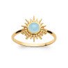 BAGUE PL-OR 750 3MIC AGATE BLEUE