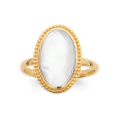 BAGUE PL-OR 750 3MIC NACRE