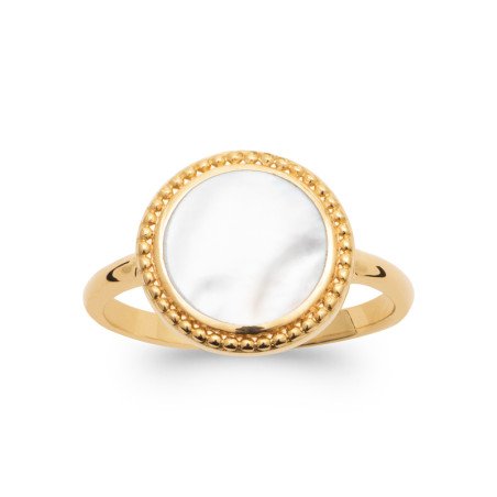 BAGUE PL-OR 750 3MIC NACRE