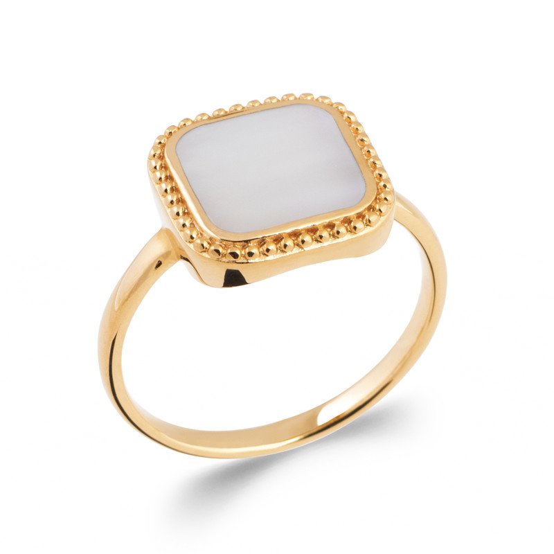 BAGUE PL-OR 750 3MIC NACRE