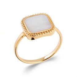 BAGUE PL-OR 750 3MIC NACRE