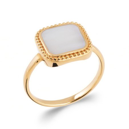 BAGUE PL-OR 750 3MIC NACRE