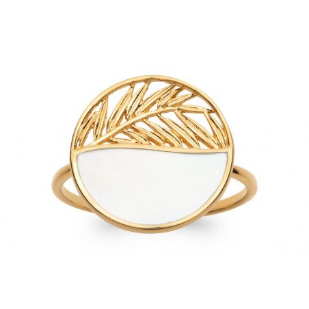 BAGUE PL-OR 750 3MIC NACRE