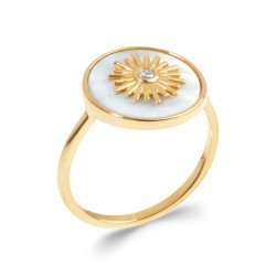 BAGUE PL-OR 750 3MIC NACRE OZ