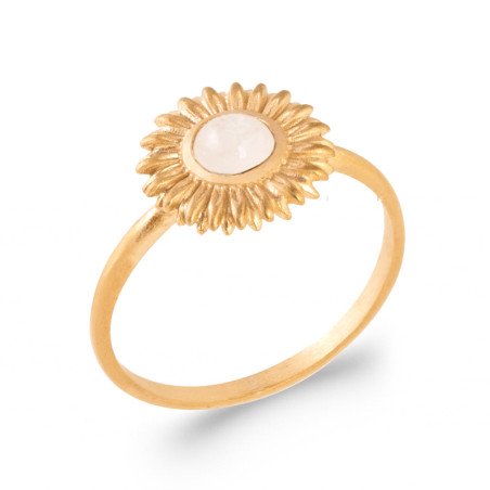 BAGUE PL-OR 750 3MIC PIERRE DE LUNE