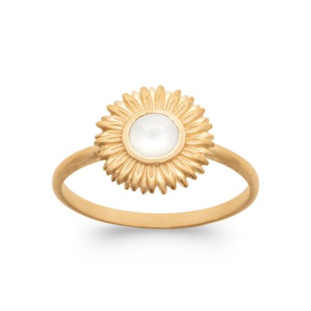 BAGUE PL-OR 750 3MIC PIERRE DE LUNE