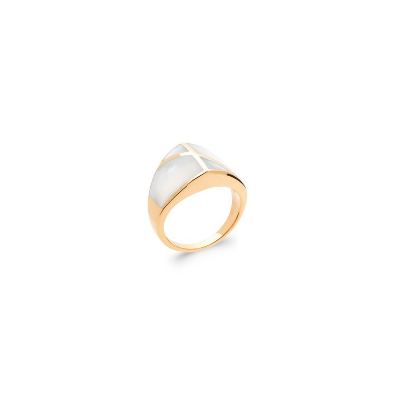 BAGUE PL-OR 750 3MIC NACRE