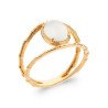 BAGUE PL-OR 750 3MIC PIERRE DE LUNE