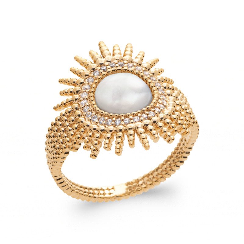 BAGUE PL-OR 750 3MIC NACRE OZ