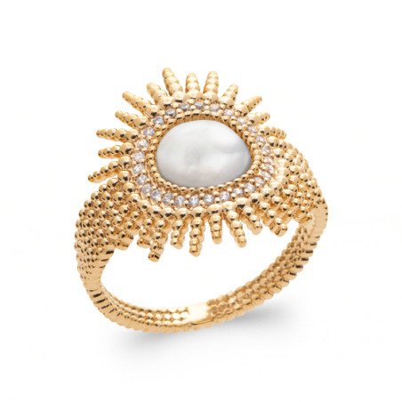 BAGUE PL-OR 750 3MIC NACRE OZ