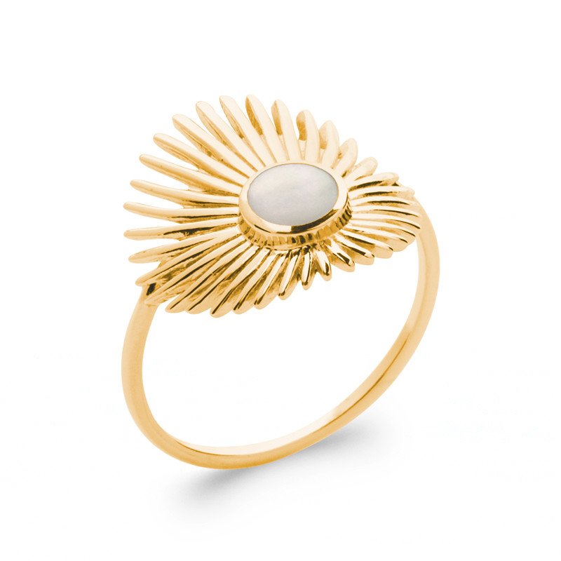 BAGUE PL-OR 750 3MIC NACRE