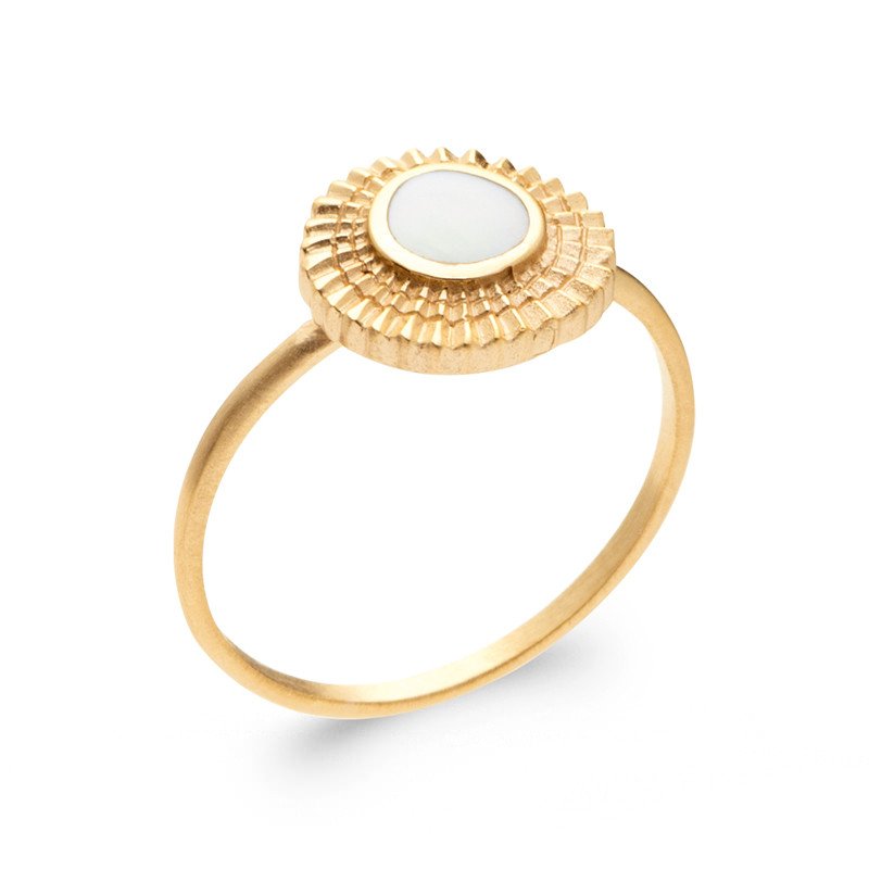 BAGUE PL-OR 750 3MIC NACRE