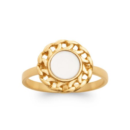 BAGUE PL-OR 750 3MIC NACRE
