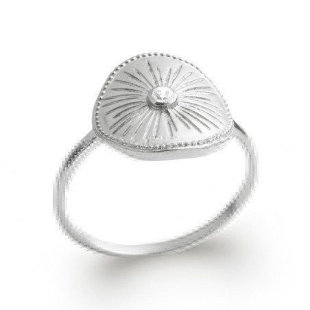 Bague Solstice Argent Rhodié