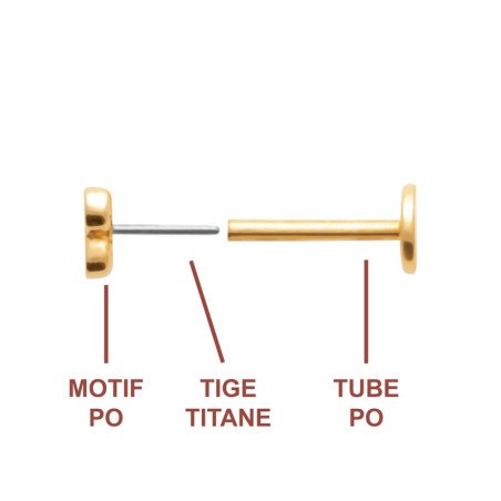 PIERCING PL-OR 750  TIGE TITANE 3MIC OZ