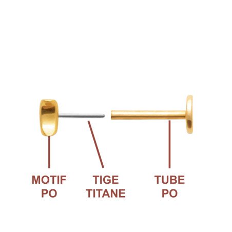 PIERCING PL-OR 750  TIGE TITANE 3MIC
