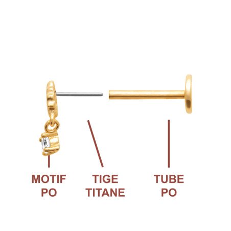 PIERCING PL-OR 750  TIGE TITANE 3MIC OZ