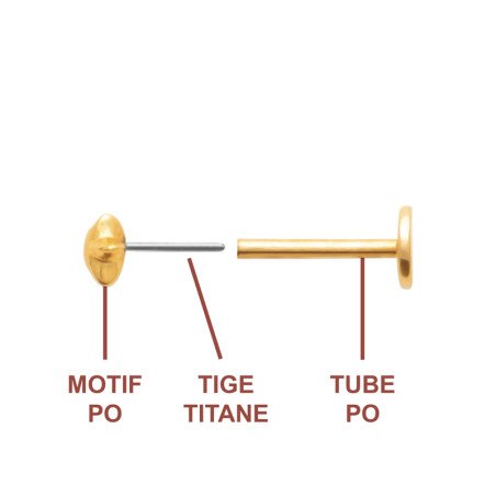PIERCING PL-OR 750  TIGE TITANE 3MIC