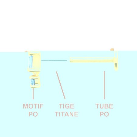 PIERCING PL-OR 750  TIGE TITANE 3MIC PS