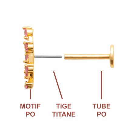 PIERCING PL-OR 750  TIGE TITANE 3MIC PS